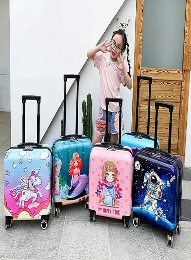 TOYSTODAY حقيبة سفر للأطفال من TOYSTODAY ثلاثية الأبعاد مزخرفة، قابلة للدوران 360 درجة، مقاس 18 بوصة، غير قابلة للكسر، حقيبة سفر للأطفال، حقيبة سفر بعجلات، حقيبة سفر للأطفال، حقيبة سفر للأولاد والبنات (متعددة الألوان) - Image 5